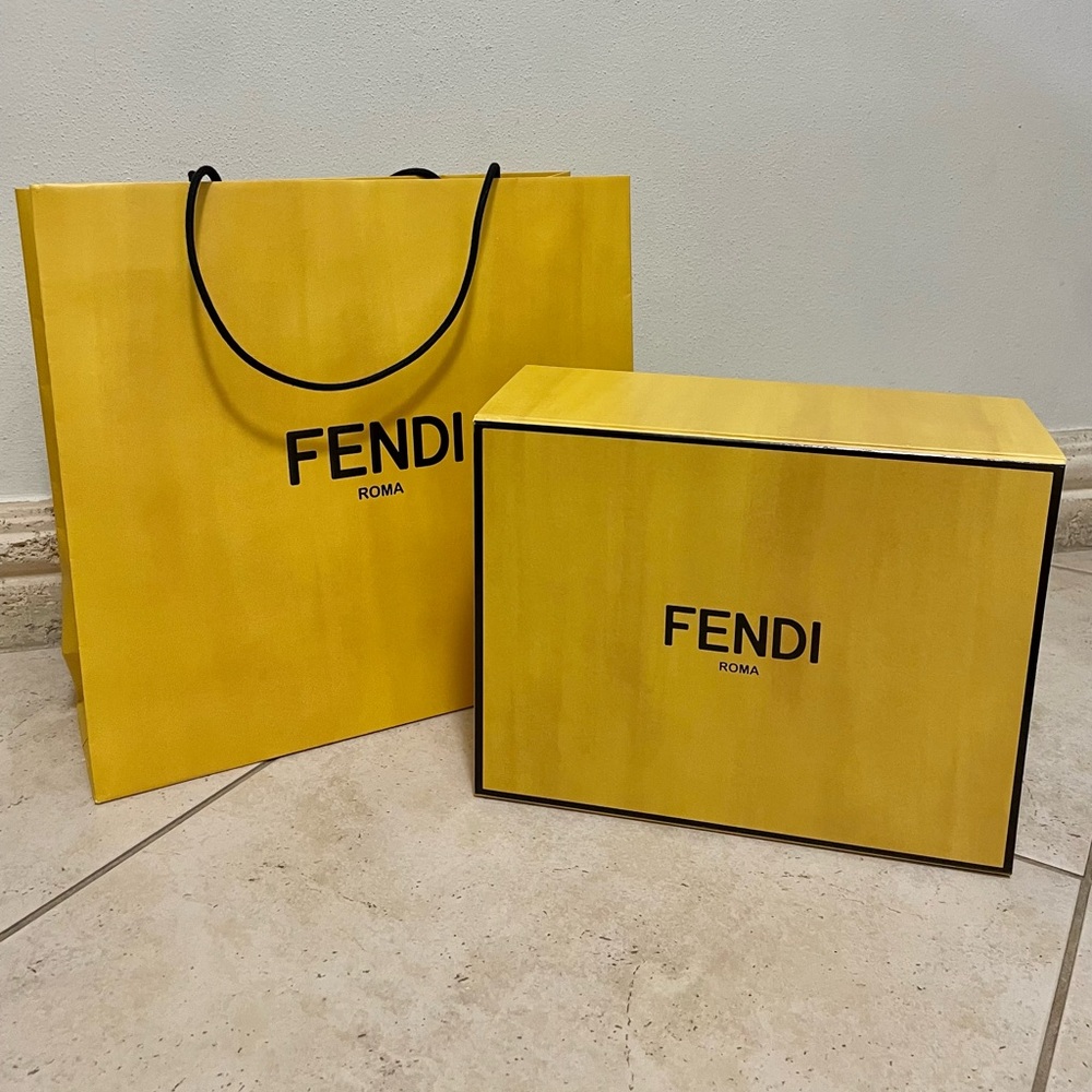 Large brand new Fendi gift box with gift bag included